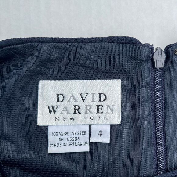 David Warren Blue Sparkle Night Out Dress 4 - Picture 3 of 7